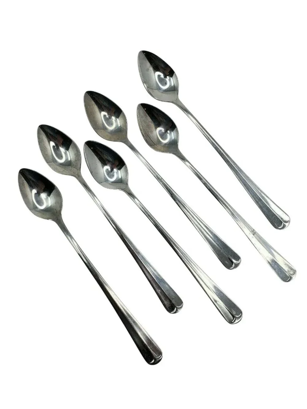6 Iced Tea Spoons Gran Royale Stainless Flatware UNKNOWN MANUFACTURER‎